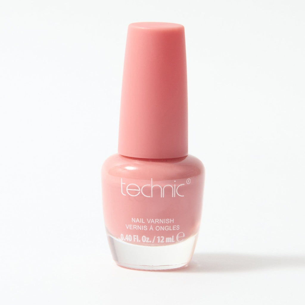 A bottle of nail varnish in the shade Blossom on a white background