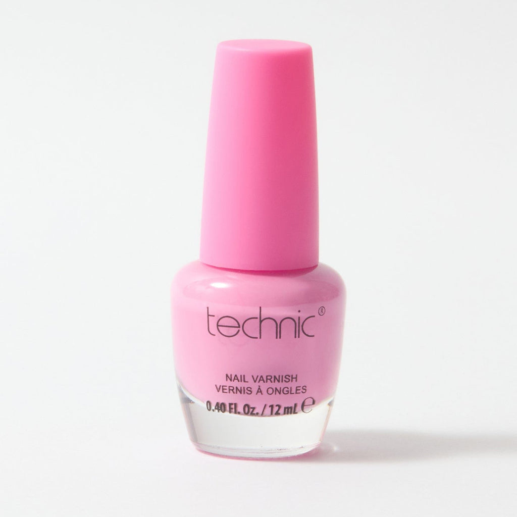 A bottle of nail varnish in the shade Marshmallow on a white background