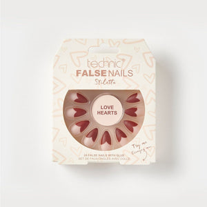 Technic False Nails Stiletto Love Hearts
