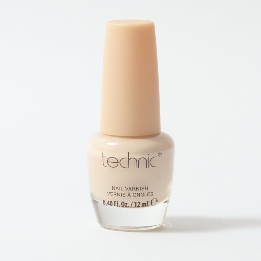 A bottle of nail varnish in the shade Pearl on a white background