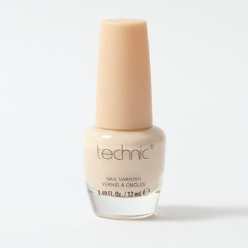 A bottle of nail varnish in the shade Pearl on a white background