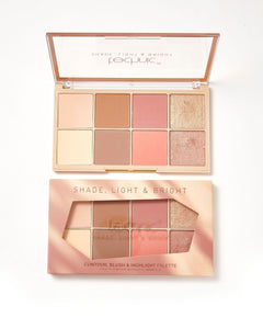 Technic Shade, Light & Bright Contour, Blush and Highlight Palette