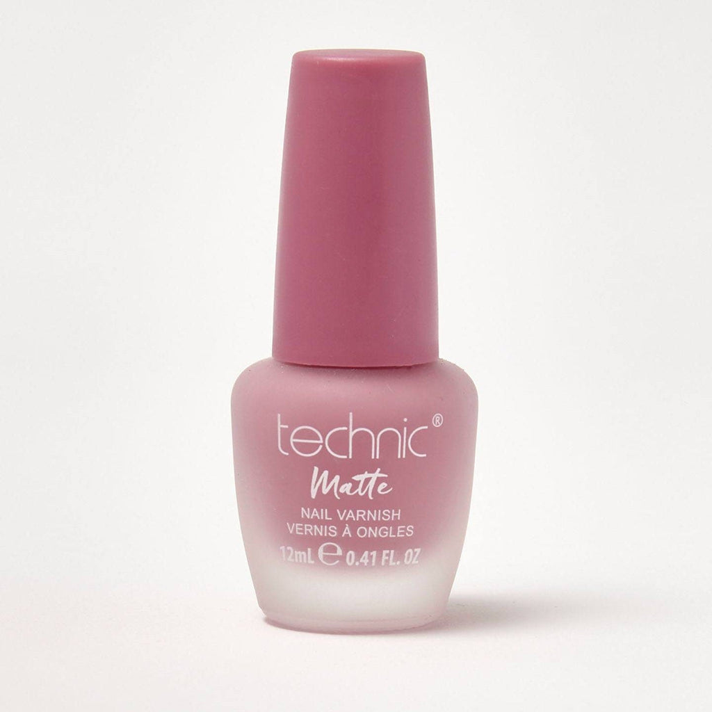 A bottle of matte nail varnish in the shade Starkers on a white background