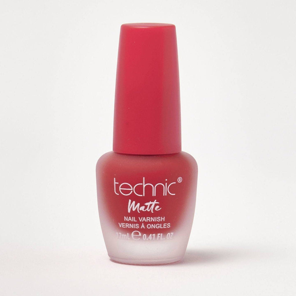 A bottle of matte nail varnish in the shade Cat Fight on a white background