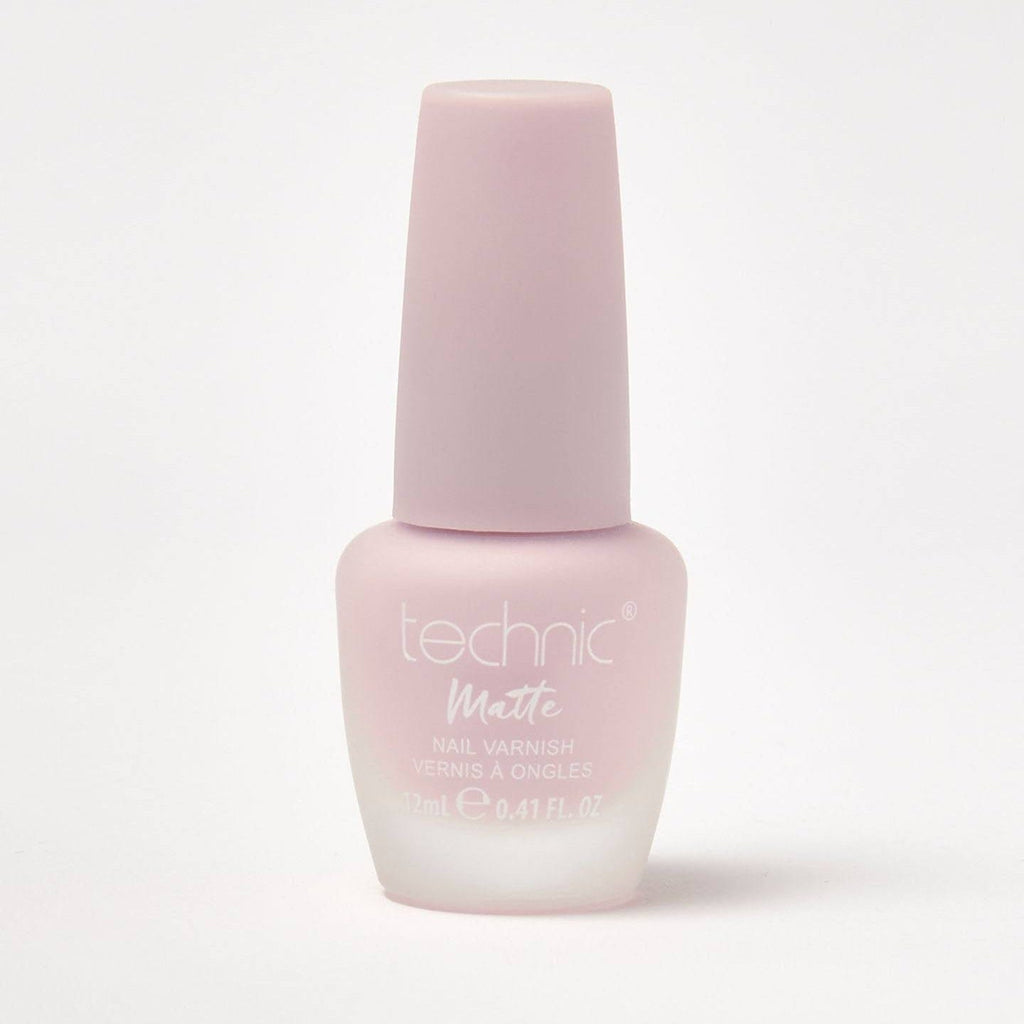 A bottle of pastel matte nail varnish in the shade Ballerina Girl on a white background