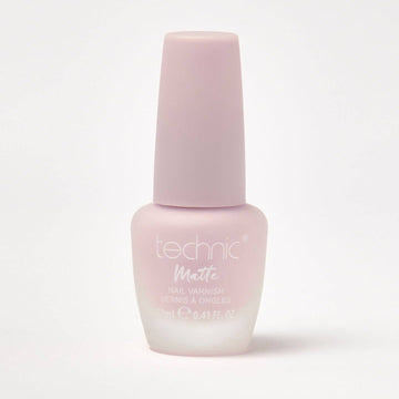 A bottle of pastel matte nail varnish in the shade Ballerina Girl on a white background