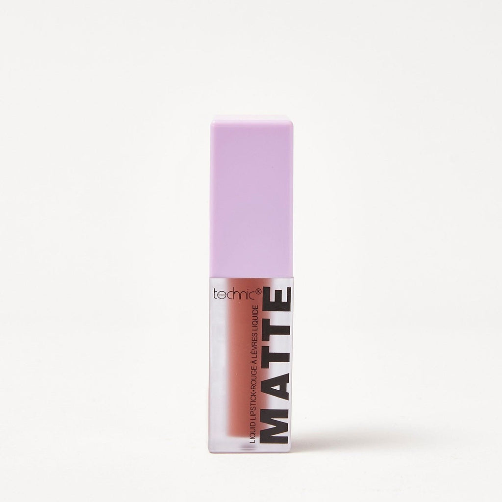 A matte liquid lipstick in the shade Sweet Sienna on a white background.