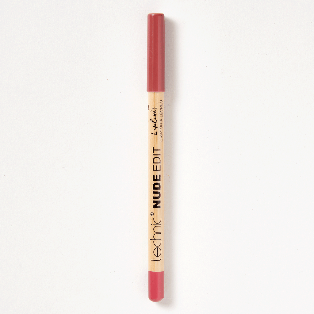 A nude edit lip liner in the shade Nudie on a white background.
