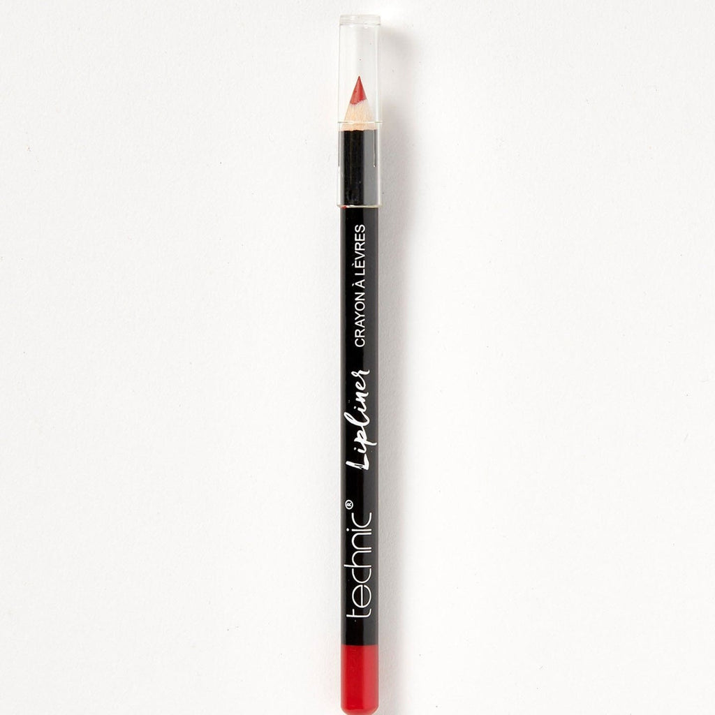 A wooden lip pencil in the shade Firefly on a white background.