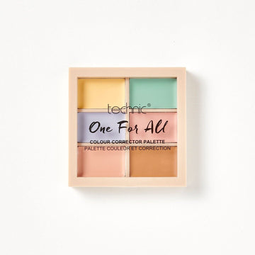The one for all colour correcting palette on a white background.