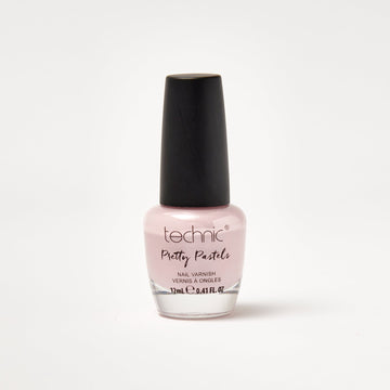 A nail varnish bottle in the shade Bubblegum in front of a white background.