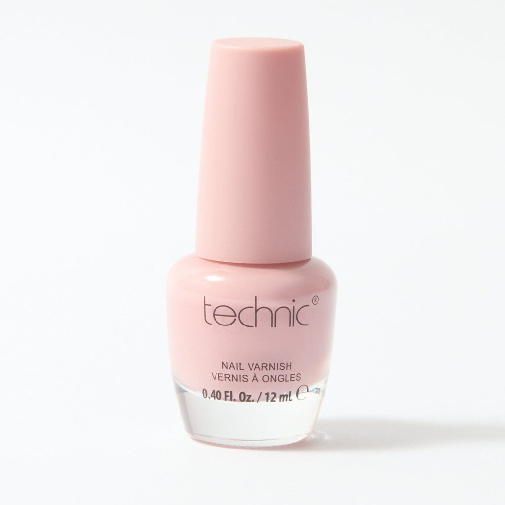 A bottle of nail varnish in the shade Bubblegum on a white background
