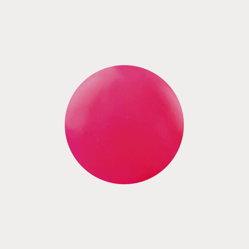 A swatch of the shade Flamingo. It is a hot pink colour.