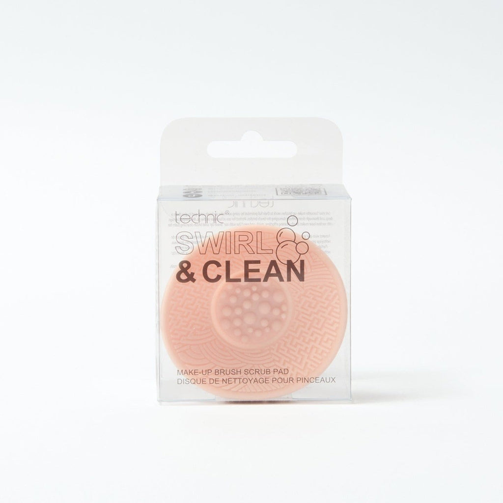 A swirl and clean brush cleaning in clear packaging in front of a white background.