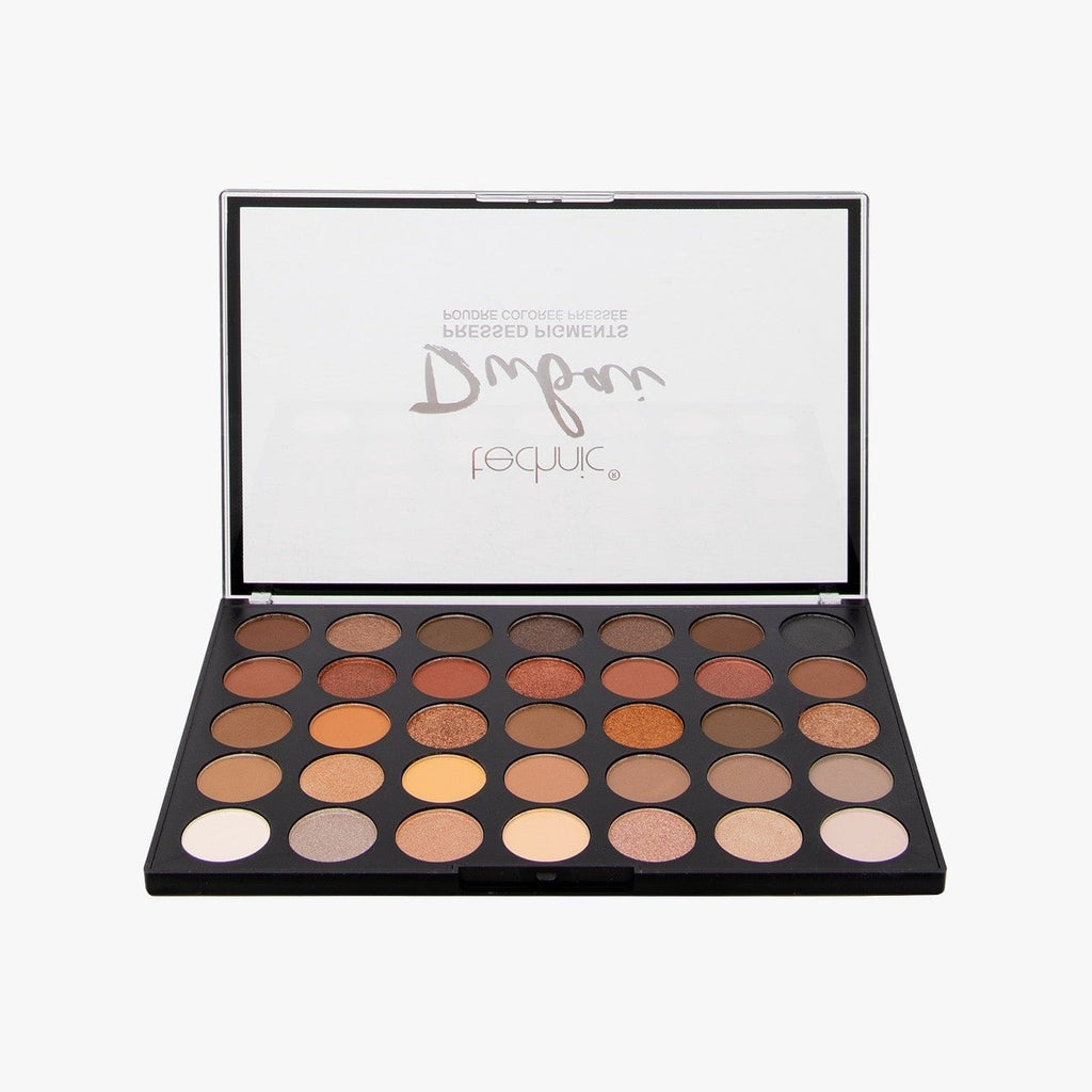 The Dubai pressed pigment palette open on a white background.