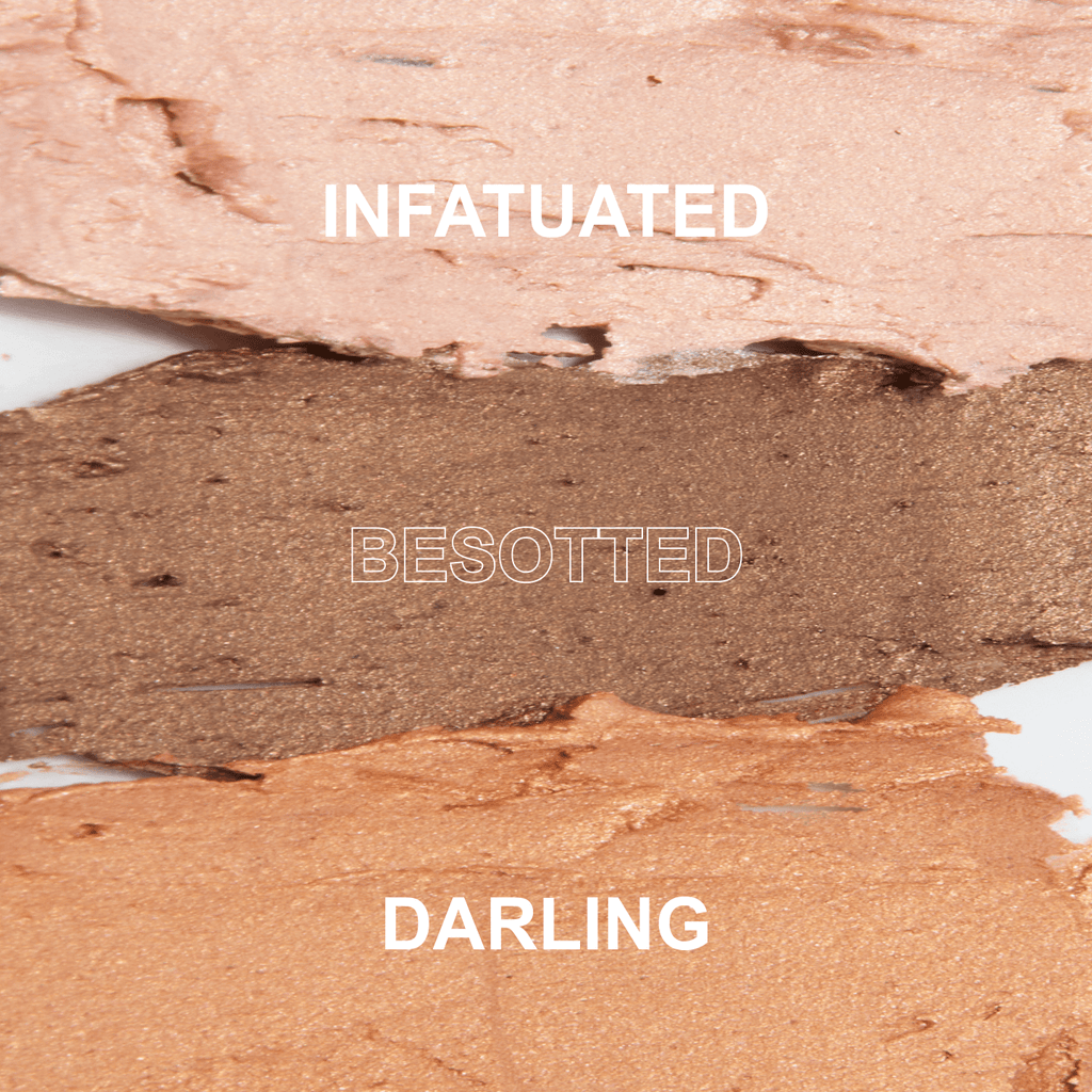 Swatches of each shade with the corresponding names.