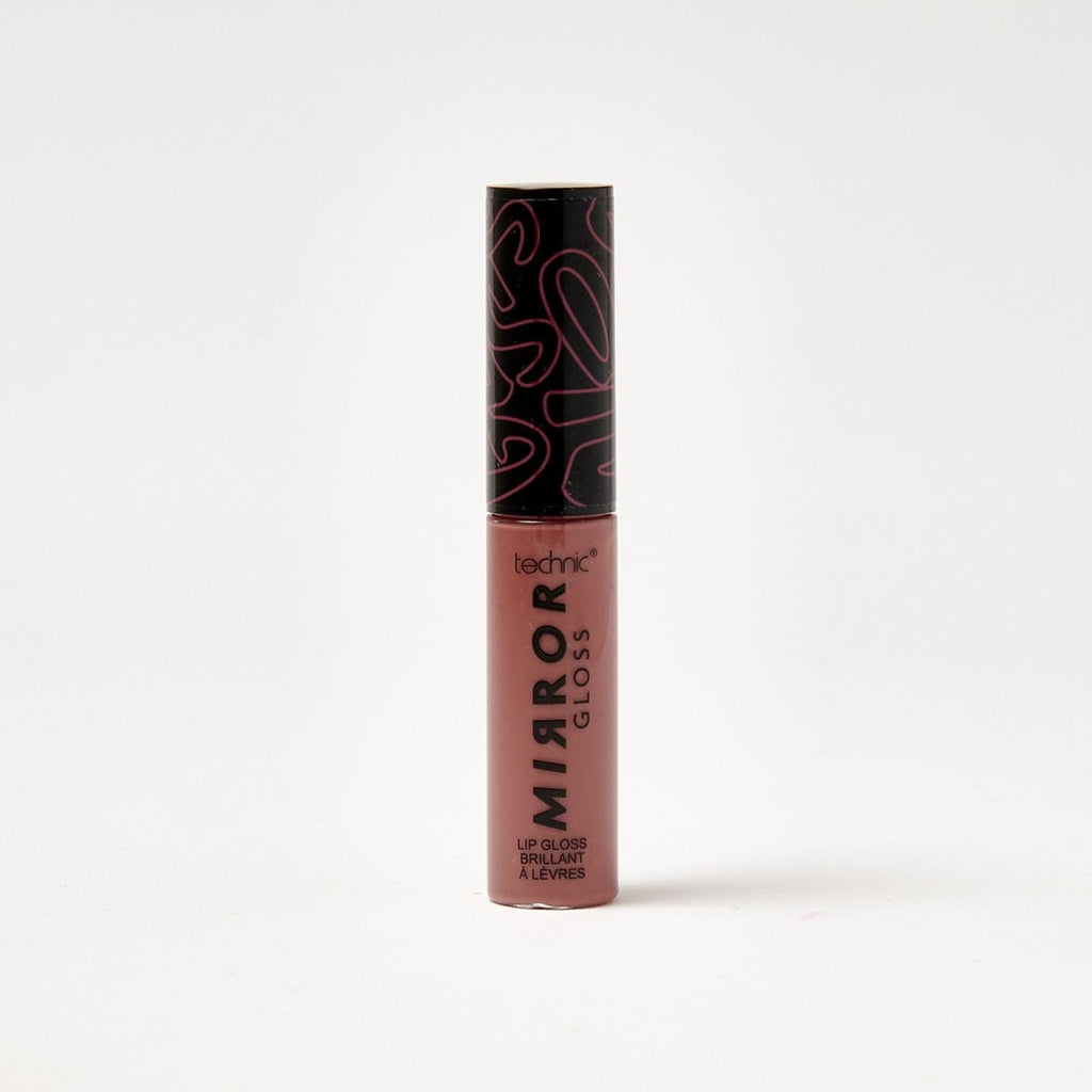 A mirror gloss in the shade Pain Au Chocolate on a white background.