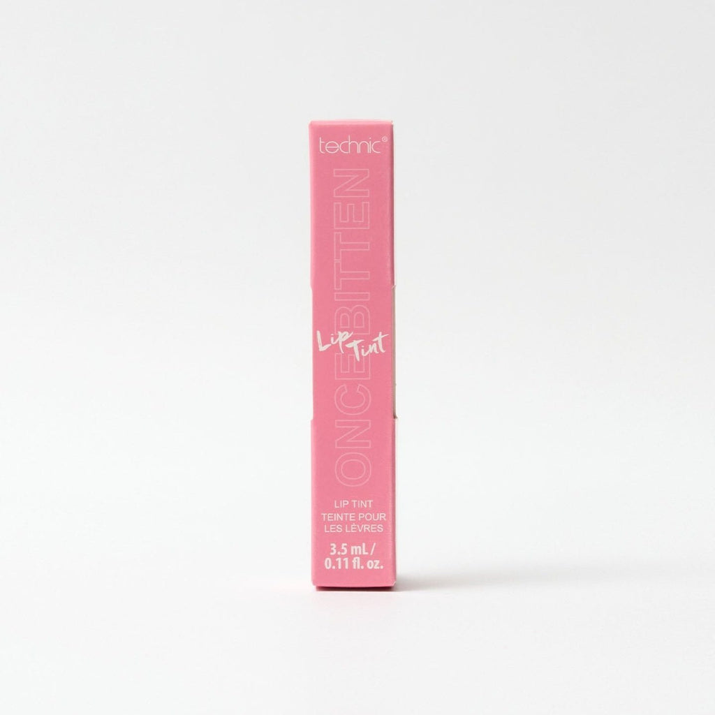 a once bitten lip tint in the shade Flushed on a white background.