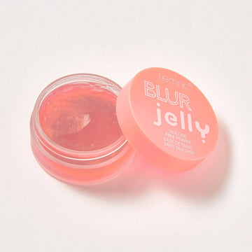 An opened blur jelly primer on a white background.
