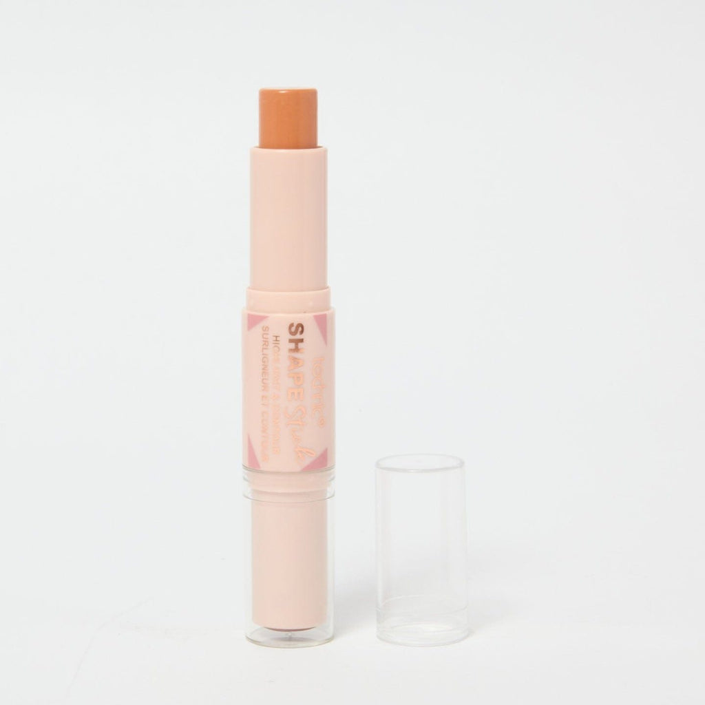 An opened shape stick in the shade Dark on a white background.