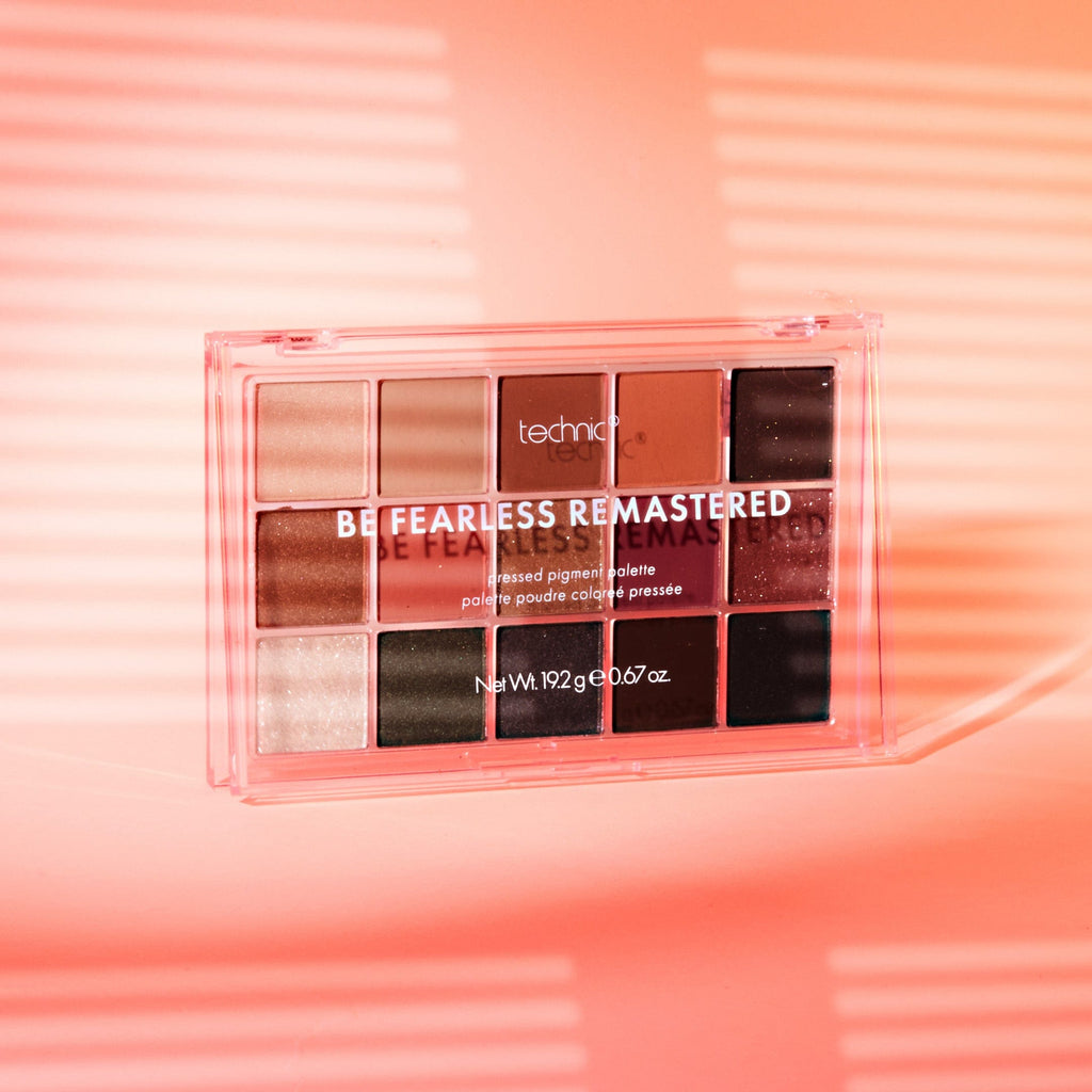 The be fearless palette stood up in front of a summer sunlight background.