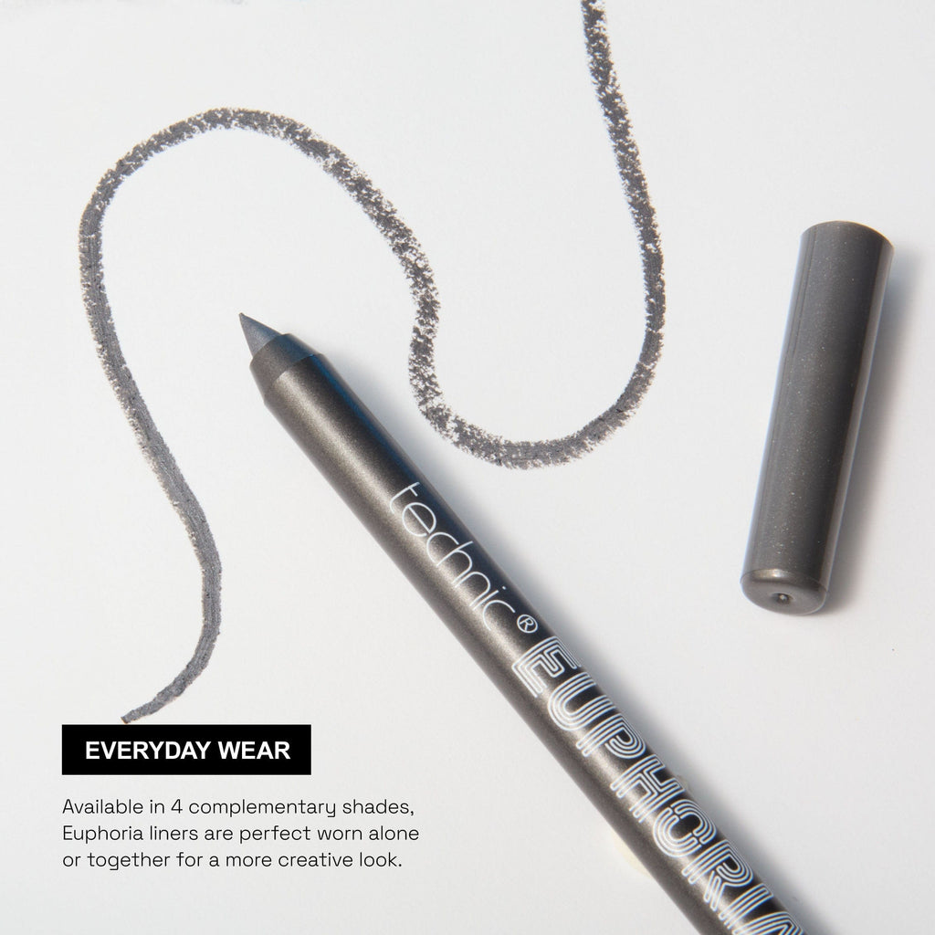 A euphoria liner in the shade Gun Metal with a wave drawn around it in the same colour.