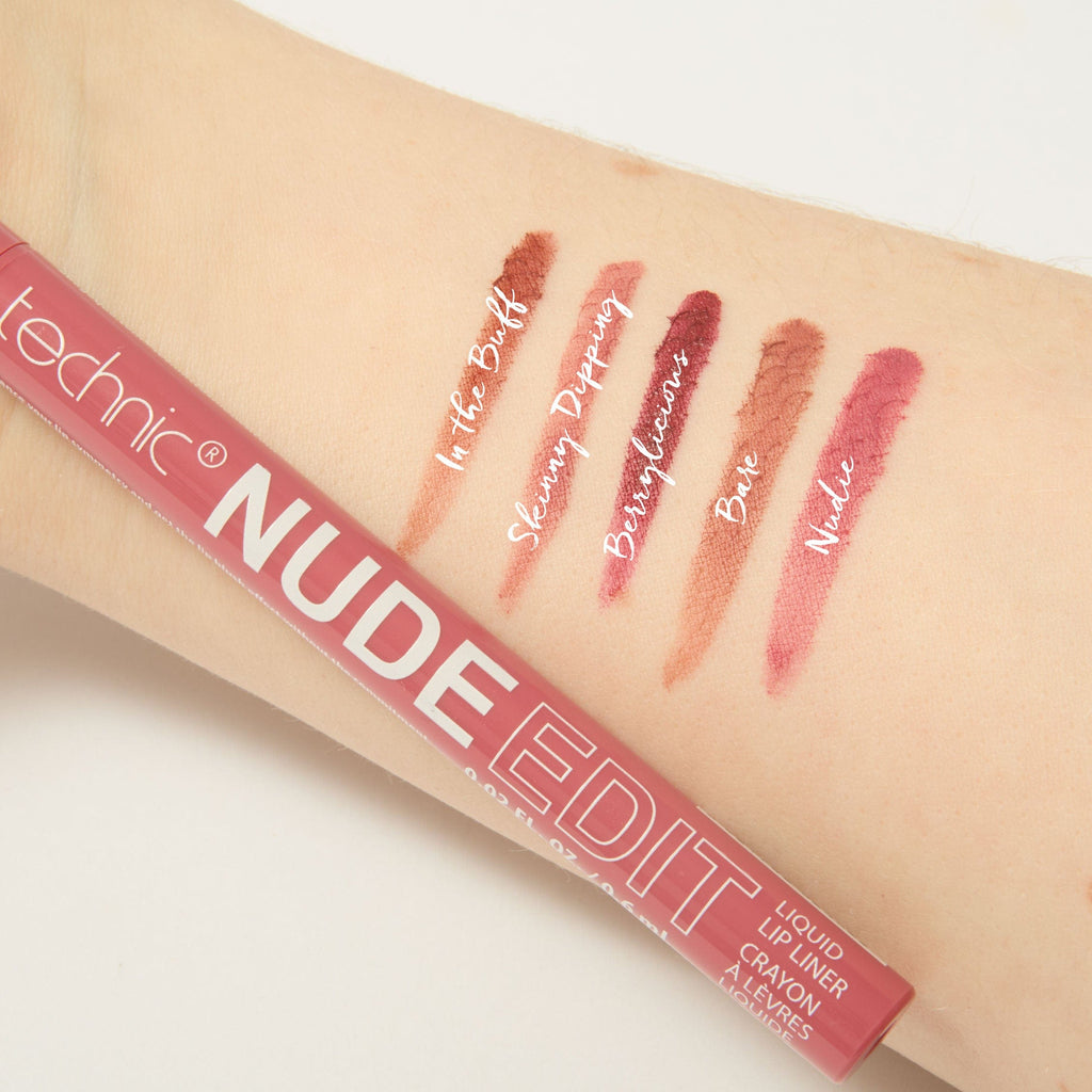 Swatches of the 5 shades on an arm