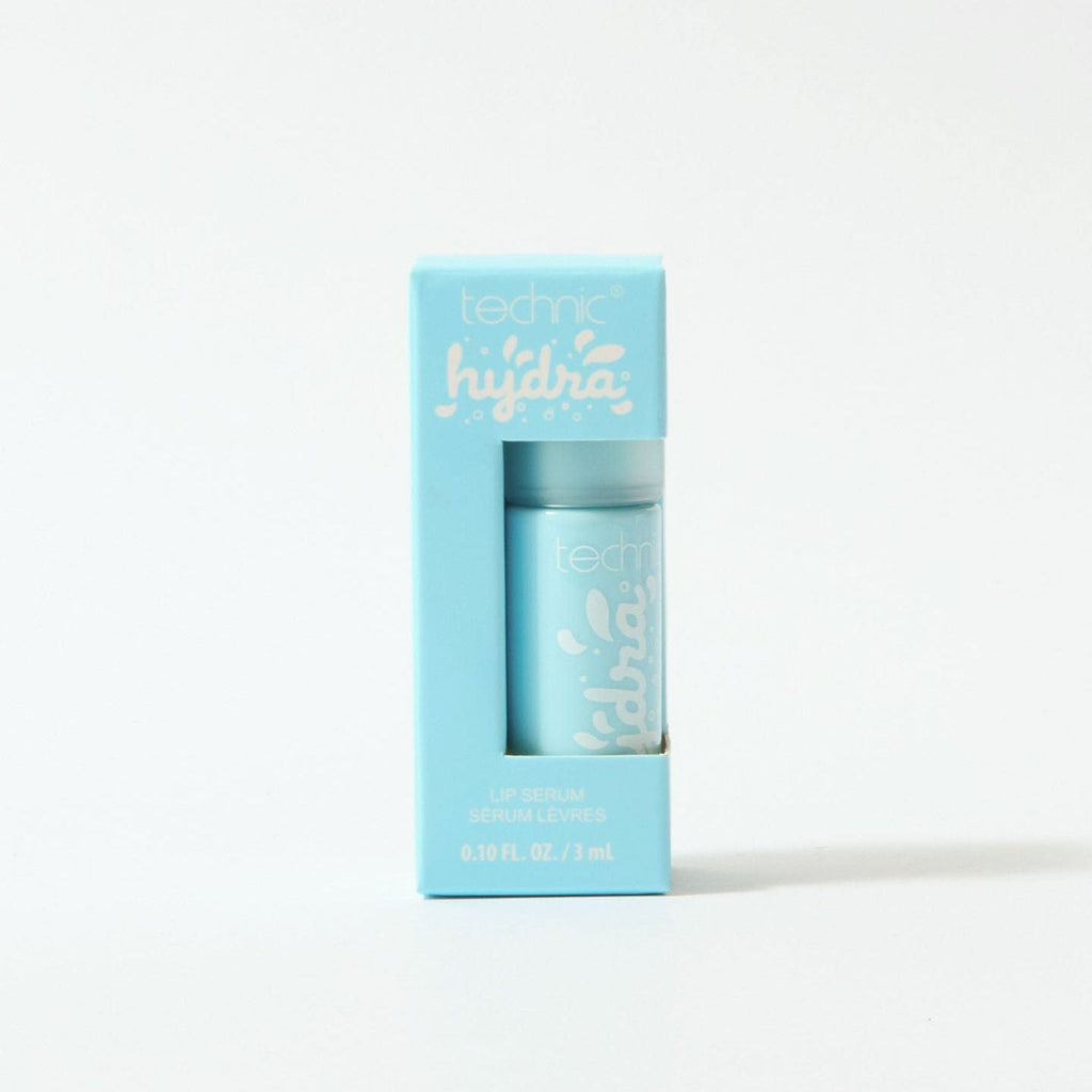 A hydra lip serum in its box packaging on a white background.