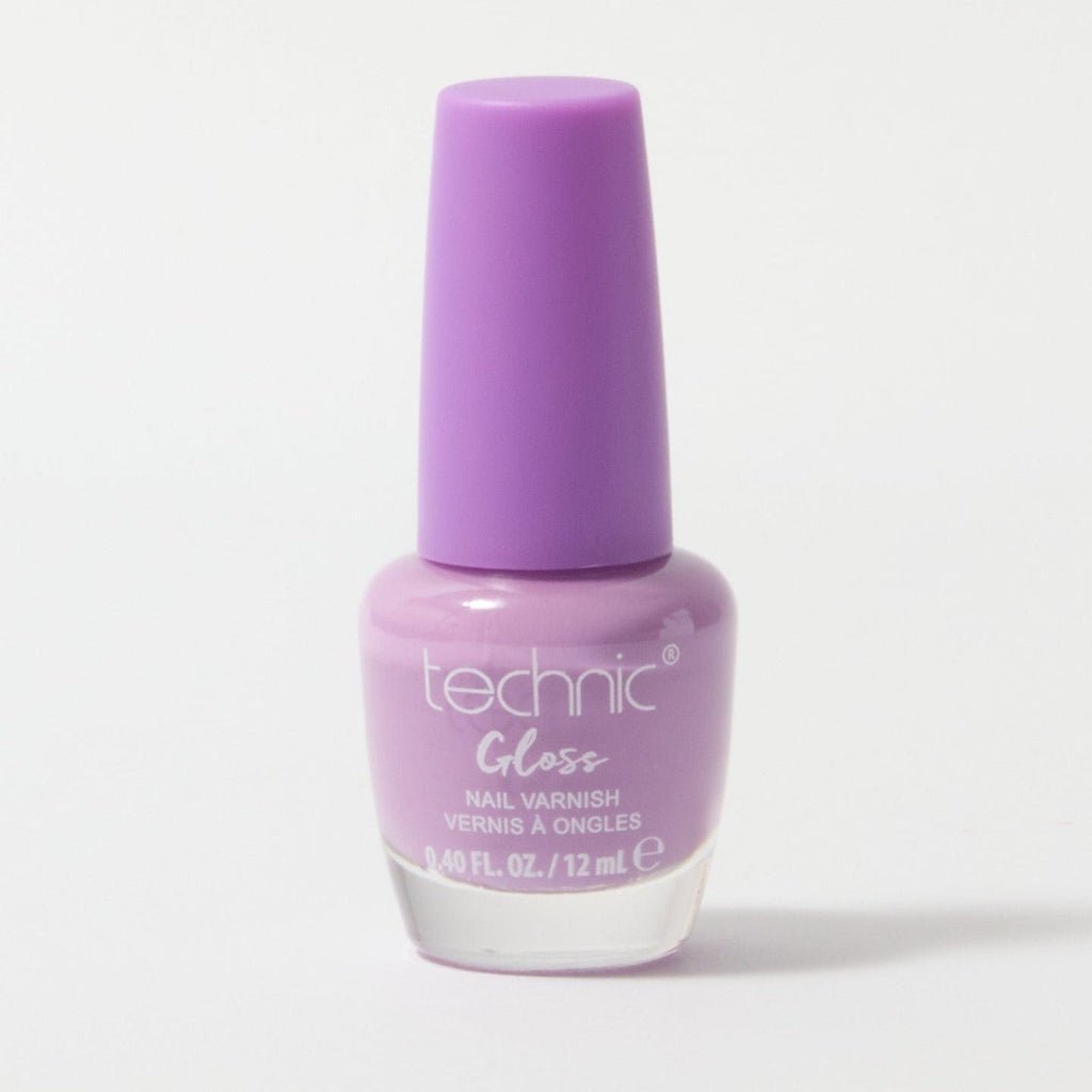 A bottle of gloss nail varnish in the shade Shameless on a white background