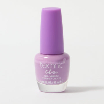 A bottle of gloss nail varnish in the shade Shameless on a white background