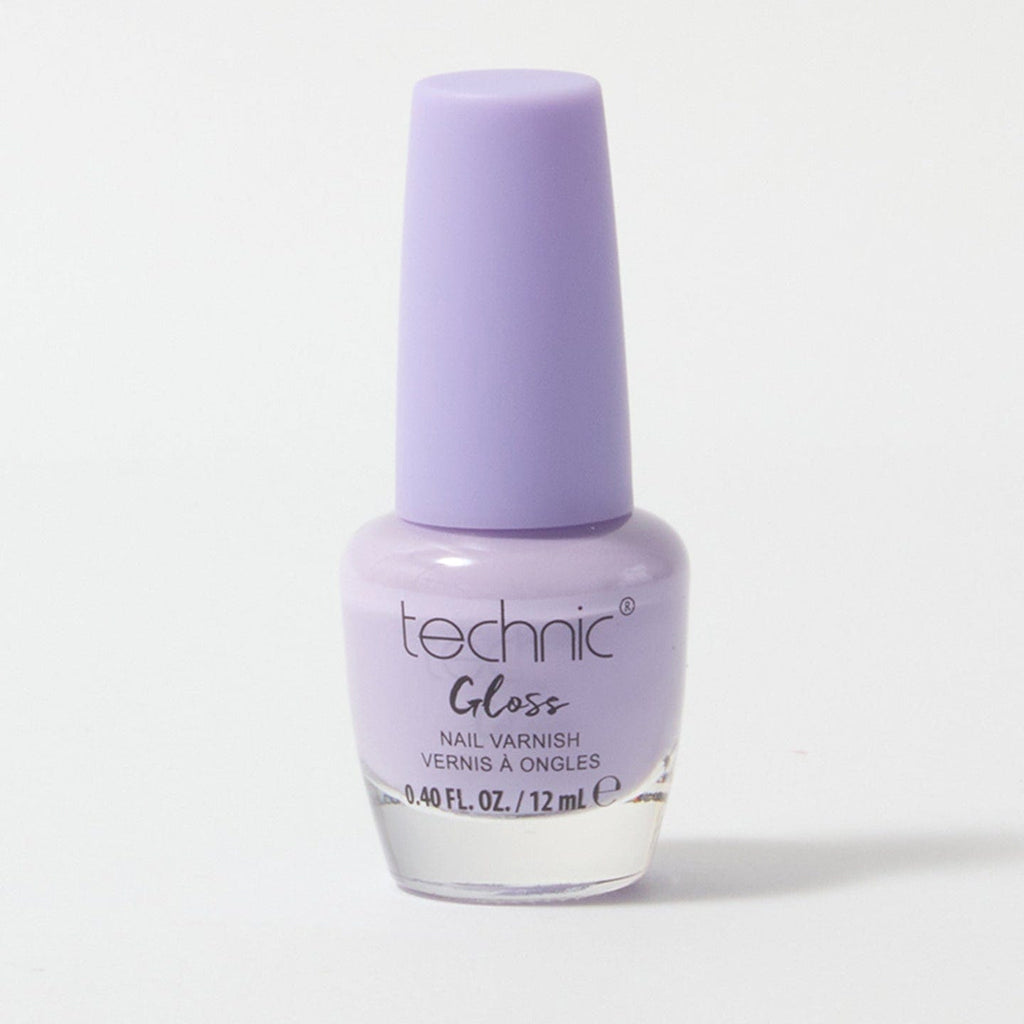 A bottle of gloss nail varnish in the shade Cupcake on a white background