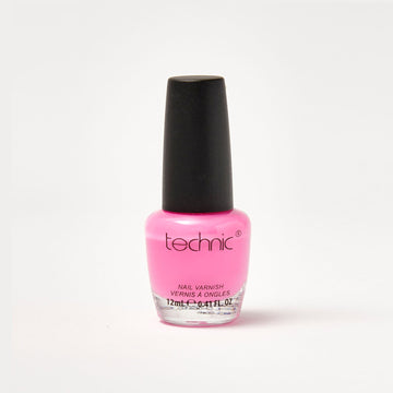 A nail varnish bottle in the shade Pinky Swear in front of a white background.