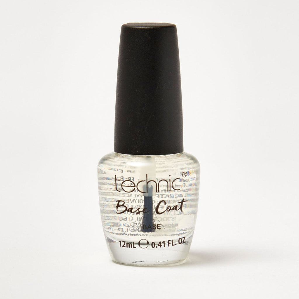 A bottle of nail varnish in the shade Base Coat on a white background