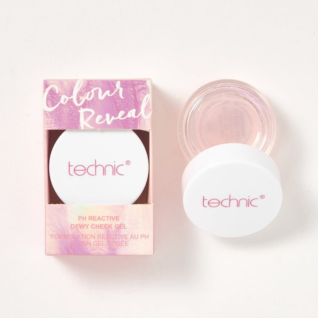 2 colour reveal dewy cheek gels next to each other on a white background. 1 is in its pink box packaging the other is open and out of packaging.