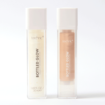 Two bottles of technic Bottled Glow on a white background