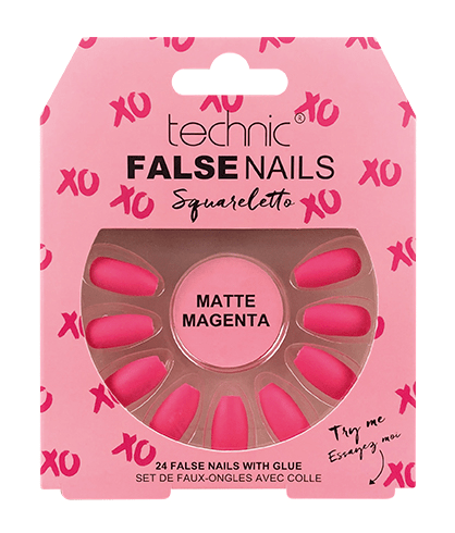 Technic False Nails Matte Magenta