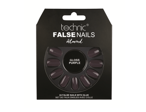 Technic False Nails - Almond Gloss Purple