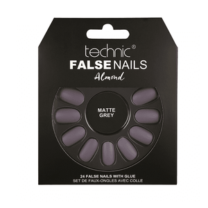 Technic False Nails - Almond Matte Grey
