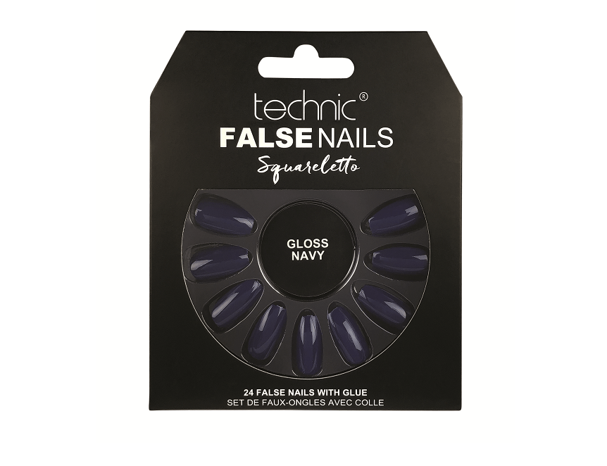 Technic False Nails - Squareletto Gloss Navy