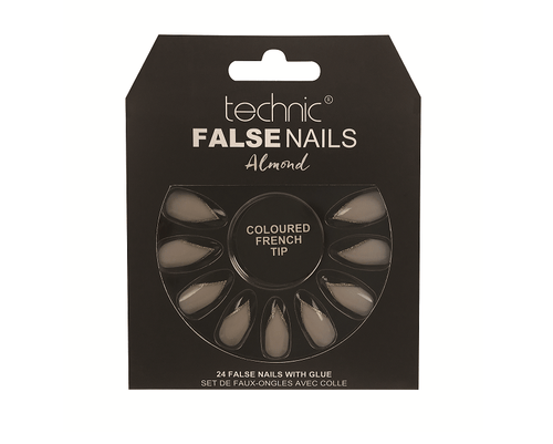 Technic False Nails - Almond Coloured French Tip